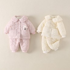 嬰幼兒女童棉衣冬季 娃娃領加絨加厚嬰兒棉服2025新款寶寶外套