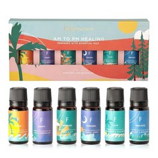 Folkulture 디퓨저용 남성용 에센셜 오일 세트 아버지의 날 및 생일 선물 - 6x10ml 캔들 제작용 향수 오일 향 오드 화이트 머스크 담배 샌달우드 가죽 우드
