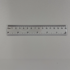 투명 플라스틱 자 직자, 1개, 투명 15cm