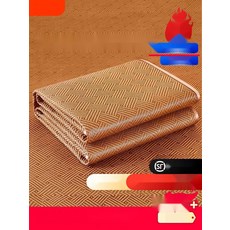 쑥매트 여름 가정용 더블 침대 접이식 양면 아이스 실크 듀얼 사용 밀짚, [03] 135x195cm, 03 M