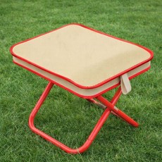 몽글상점 경량 접이식 파우치형 휴대용 캠핑 의자, RED