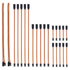 AEDIKO 22pcs 3핀 서보 연장 케이블 코드 남녀 와이어 커넥터 5종 연결 제어 보드 리모컨 부품용, 서보 연장 연결 제어 보드 리모컨 부품용 22pcs 3, 1개