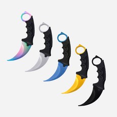 익스트림 카람빗 나이프 어른장난감 연습용칼 캠핑용, 블랙, 1개