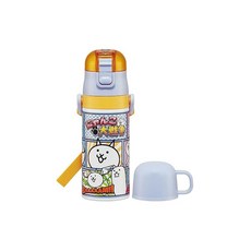 스케이터(Skater) 어린이용 스테인리스 물통 2way 직음용 420ml 컵 음용 350ml 냥코 대전쟁 23 아이에게 친절한 경량 타입 남자 아이 보온·보냉 소용량 타입 워터보