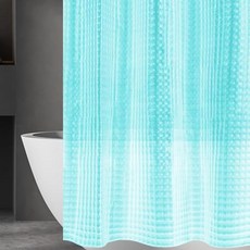 Eazzier Bath 좁은 사이즈 - 3D 크리스탈 투명 플라스틱 샤워 커튼 라이너 91.4x182.9cm(36x72인치) 얇은 경량 아이스 큐브 플라스틱 샤워 내부 커튼