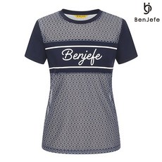 벤제프 여성 전판패턴 로고 라운드 티셔츠_P324196308 516840