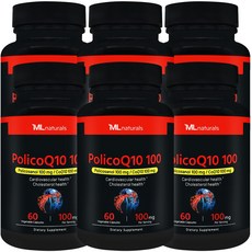 [미국빠른직구] 마이라이프 내추럴스 고함량 폴리코큐텐 100 (코큐텐 100mg + 폴리코사놀 100mg), 6개, 60정