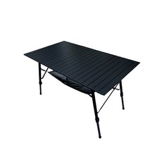 露營中毒本鋪 露米蛋捲桌 120*70 露營桌 蛋捲桌 無段式蛋捲桌 戶外桌 小車橫放, 暗夜黑, 暗夜黑