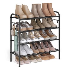 마벨인홈 간편조립 공간활용 다용도 신발장 정리대 80cm, 4단, 블랙
