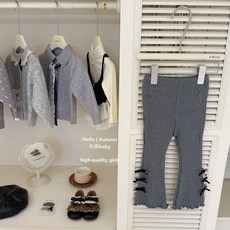 乐恩baby 女童愛心馬甲與蝴蝶結喇叭褲套裝