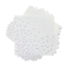 Cakewalk (Party) Gleaming Cocktail Napki Cakewalk (Party) Gleaming Cocktail Napkins Set of 20 Whit, Multicolor, 1개