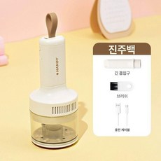 파스텔 미니 청소기 책상 먼지 제거 USB 충전 휴대용, 기본 모델명/품번, 진주 긴 흡입 노즐 브러시