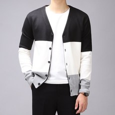 THEMANSHIP 時尚配色點綴寬版開衫 DLTGT23009