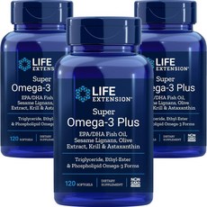 Life Extension 強效Omega3軟膠囊, 3個