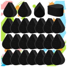 페이스 페인팅 페인트 성인용 스펀지 25개 물방울 모양의 메이크업 사용 발렌타인데이 선물용 블랙 키트 전문가 할로윈 용품, black 25pcs