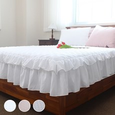 이중 숏프릴 스커트 침대 매트리스 커버 싱글 슈퍼싱글 더블 퀸
