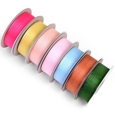오간디 리본 끈 30yd, 40mm, 01.흰색