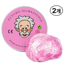KC인증 퍼티 슬라임 박사퍼티 손에 안 묻는 유리퍼티, 핑크, 45g, 2개