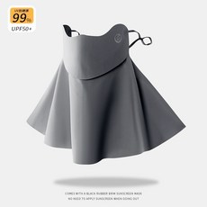 可喝水防曬面罩女夏季防紫外線面罩冰絲全臉基尼護頸面紗透氣遮陽