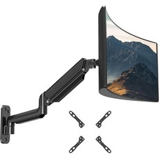 ErgoFocus 모니터암 마운트 스탠드 모니터 월 최대 35인치/26.4파운드 컴퓨터 화면 울트라와이드 프리미엄 싱글 암 풀 모션 가스 스프링 VESA 200x200mm용 확, ErgoFocus 모니터 월 마운트 35인치 26 4l, 1개