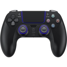 PS-4 슬림프로 및 Windows PC용 PlayStation 4용 무선 게임 컨트롤러 블루투스 교체 게임패드 충전식 휴대용 이중 진동 조이스틱 리모컨 1000mAh 배터리 터보