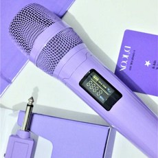 아이돌마이크 연예인 선물 커스텀 마이크 라이브 방송, 퍼플(마이크 1개 + 수신기1개 알루미늄상자), 1개