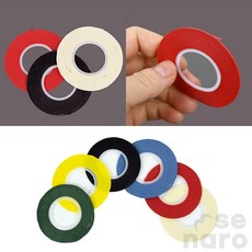 올스비 얇은 라인 종이 테이프 0.5mm 마스킹, 검정