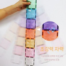 휴대용 미니 창의블록 자석퍼즐 마그네틱 자석블록 장난감, 드릴 표면 작은 조각 1개