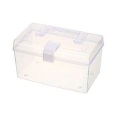 투명 손잡이 플라스틱 보관함 소, 1개, 단일상품1