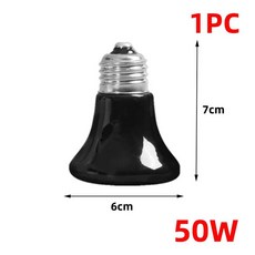발열전구 온열 열등 방지 보호 커버 세라믹 가열 램프 전구 파충류 가금류 가축 발광 히터, US, B