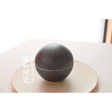 佐和陶瓷餐具【黑結晶十草蓋物】日式蓋物 餐盒 餐具 蓋缽 營業餐具 湯, 1個