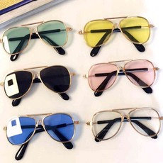 올몰 반려동물 펫 선글라스 반려견선글라스 고양이안경 강아지선글라스, 4-애완선글라스-노랑, 1