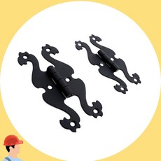 앤틱 빈티지 장식 경첩 세트 가구 용경첩 커머스픽201, 용경첩/흑/대