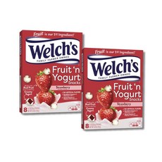 웰치 과일 요거트 스낵 박스당 8개0.7온스 봉지 2팩스트로베리, Strawberry