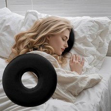 ST 귀눌림 방지 메모리폼 베개 원형 사각형 귀보호 귀마개 배게