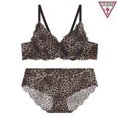 [백화점정품] 게스 언더웨어 [선물포장] 호피 나염 브라렛팬티세트 GBWBRPT918BR