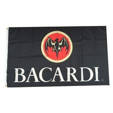 [ 1221112 ] FlyLong Bacardi 럼 깃발 배너 알코올 주류 바 맨 케이브 차고 장식 9.1 x 1.5미터(3 5피트)