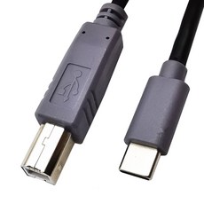 寶弘 1.3公尺 TYPE-C轉USB2.0 B公 數據線 印表機傳輸線, 1個, PVC接頭+PVC線身,1公尺=100公分