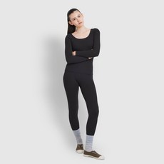 JAJU 여 코지 립 레깅스 (BROWN/ BLACK) 512099