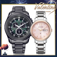 CITIZEN 星辰 Eco-Drive 光動能情侶對錶 BL5547-89X EW2425-57W 時尚簡約設計