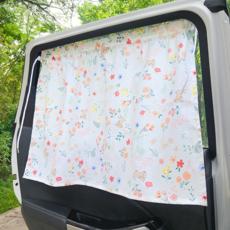 汽車遮陽簾 網紅女士側窗隱私簾 防曬隔熱, 吸盤款【秘密花園】單片