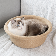 프레이즈펫 바구니 스크래쳐 - 고양이 라운드형 바구니, 1개, 브라운