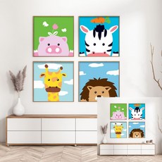 DIY 유화 캔버스 페인팅 그림 유화diy 유화그림, 01유화그리기-핑크PIG