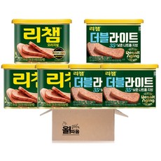 동원 리챔 300g 2종 리챔 오리지날3개 + 35% 낮춘 나트륨 지방 더블라이트 리챔 3개, 1세트, 1.8kg