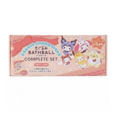캐릭터 입욕제 (키구루미 배스볼 완전 세트(5개입) 딸기 향 입욕제 마스코트 포함)