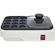일본직배송 OHM Electric 타코야키 메이커 카운터탑 형식 플루오로폴리머 코팅 접시 18개 구울 수 있 2-Way Plate (Cuckeye Machine+Hot Plate), 조리대, COK-E-T65-AH-K