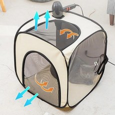 반려동물 메쉬형 접이식 목욕보조 텐트, 그레이