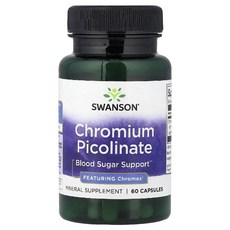 스완슨 피콜린산 크로뮴 Chromium Picolinate 캡슐 60정, 60개입, 1개, 60 CAPSULES