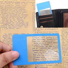 카드형 돋보기 미니 휴대용 루페 노인 패션 노안, 돋보기형