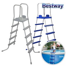 BW 58337 풀장 사다리 132cm수영장사다리대형풀장, 1개